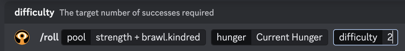 Discord screenshot showing a specialty roll